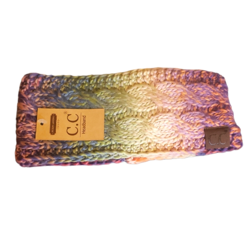 3/$25 C.C Beanie Fuzzy Lined Multi Color C.C Head Wrap (Headband)